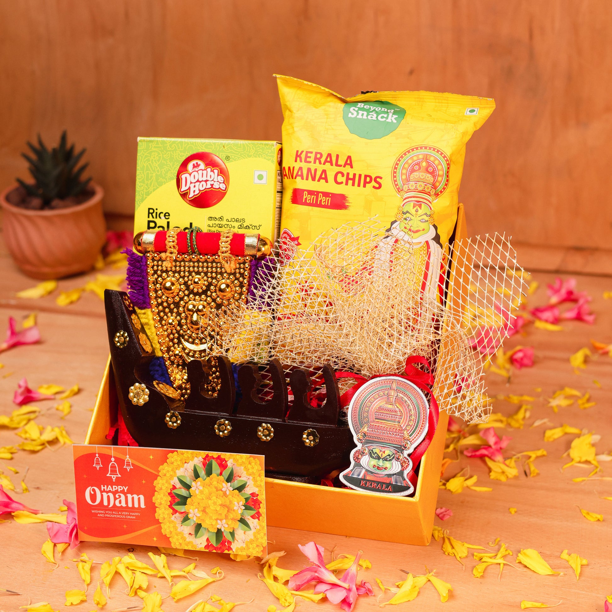 Kerala Onam Eternal Delights Hamper | Beyond Snack Kerala Banana Chips, Double Horse Palada Mix