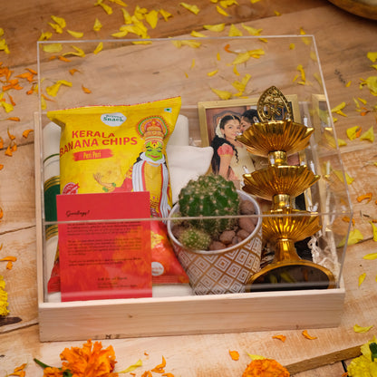 Kerala Onam Serenity Hamper | Packaged in Premium Pine Wood Tray | Elegant Presentation