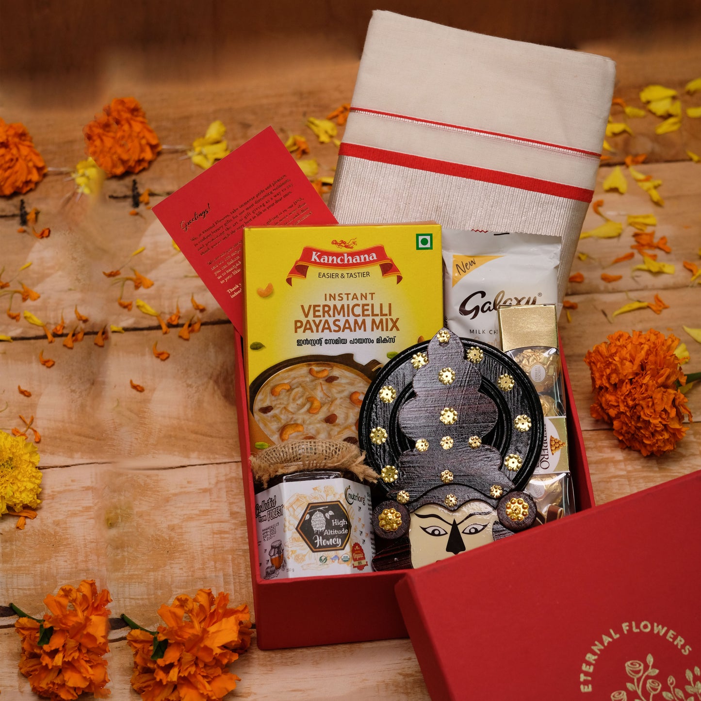 Kerala Onam Katakali Hamper | Packaged in Premium Rigid Box | Elegant Presentation