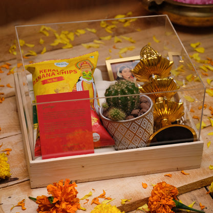 Kerala Onam Serenity Hamper | Packaged in Premium Pine Wood Tray | Elegant Presentation