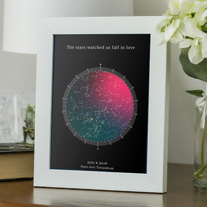 Personalized Star Map Frame: Custom Night Sky Map of a Special Moment