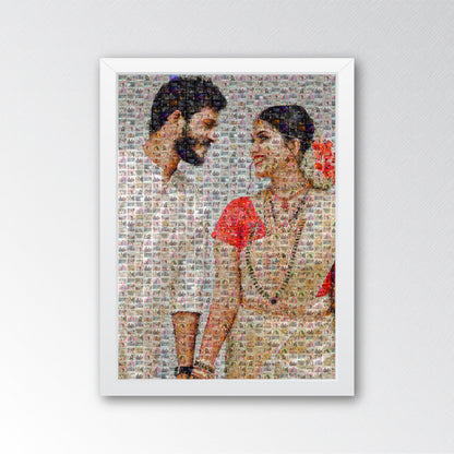 Personalized Photo Mosaic Frame: Custom Artwork Celebrating Memories