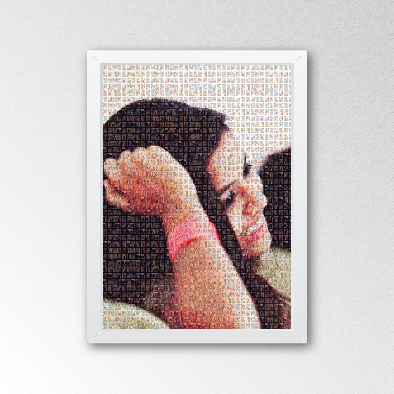 Personalized Photo Mosaic Frame: Custom Artwork Celebrating Memories