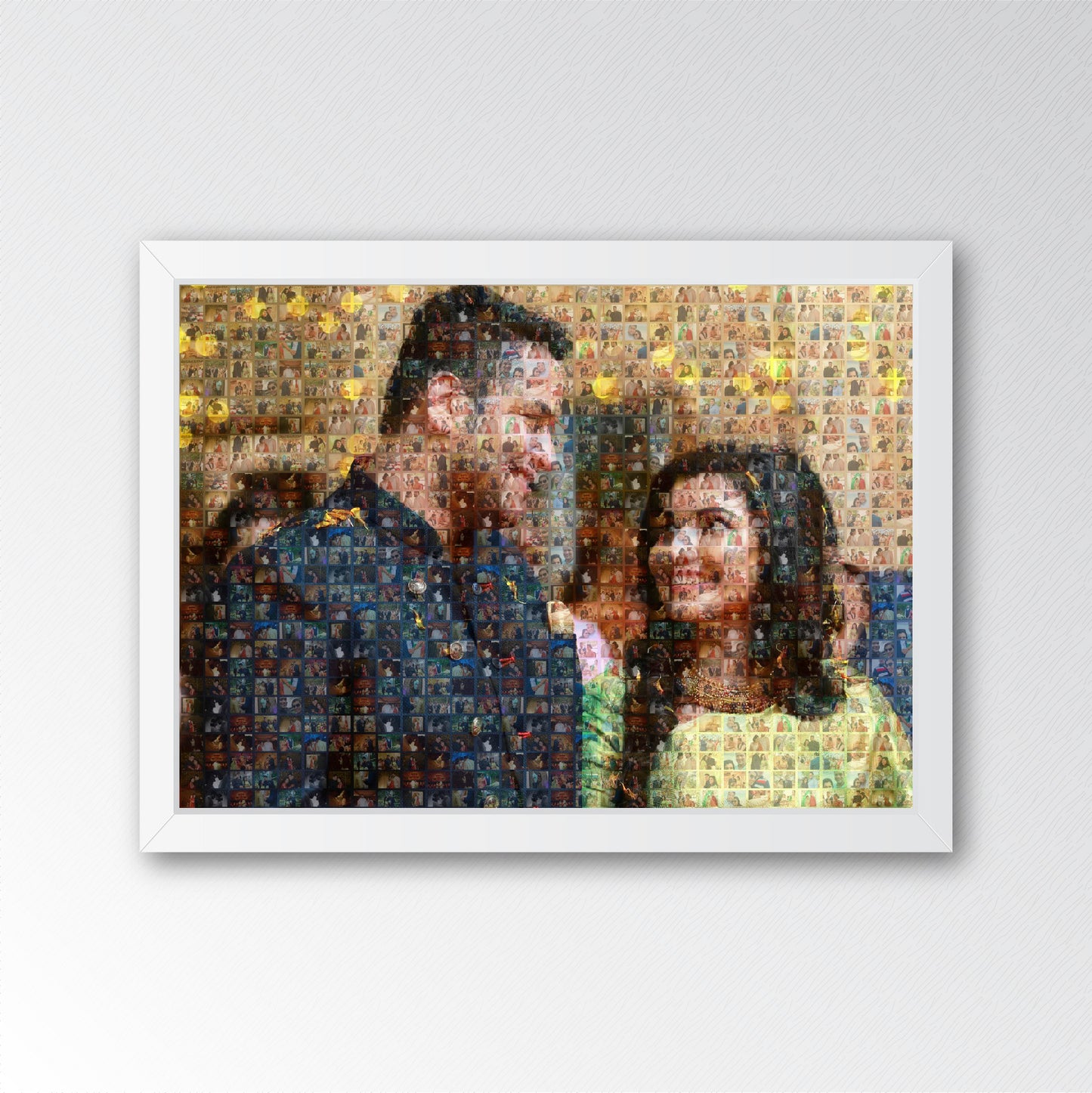 Personalized Photo Mosaic Frame: Custom Artwork Celebrating Memories