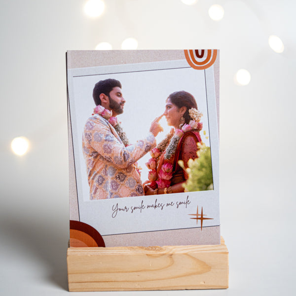 Personalized Polaroids with Wooden Stand: Custom Prints with Personal ...