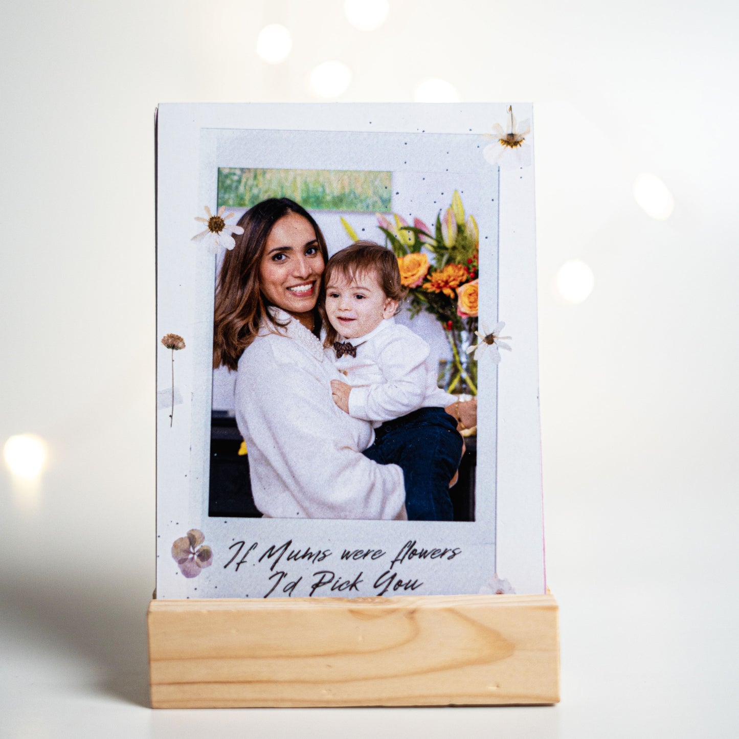 Wooden Stand for Personalized Polaroids | Elegant Display