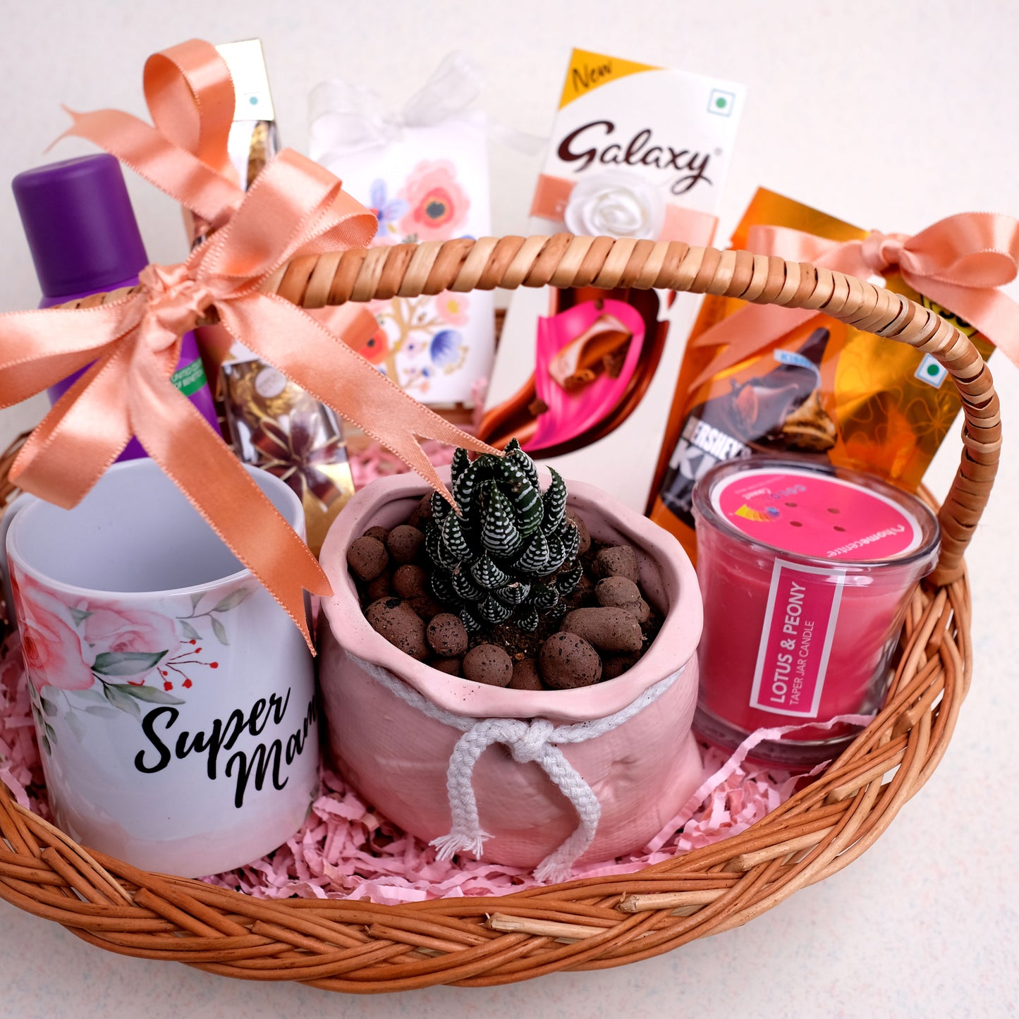 Super Mom: Mother's Day Gift Hamper | Succulent Plant in Ceramic Pot | Symbolizing Resilience