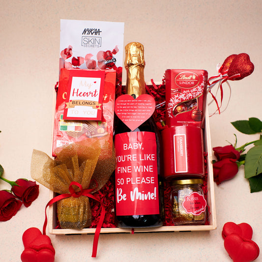 My Heart Belongs to You Hamper | Fiesta Sparkling Grape Juice, Lindt Chocolate