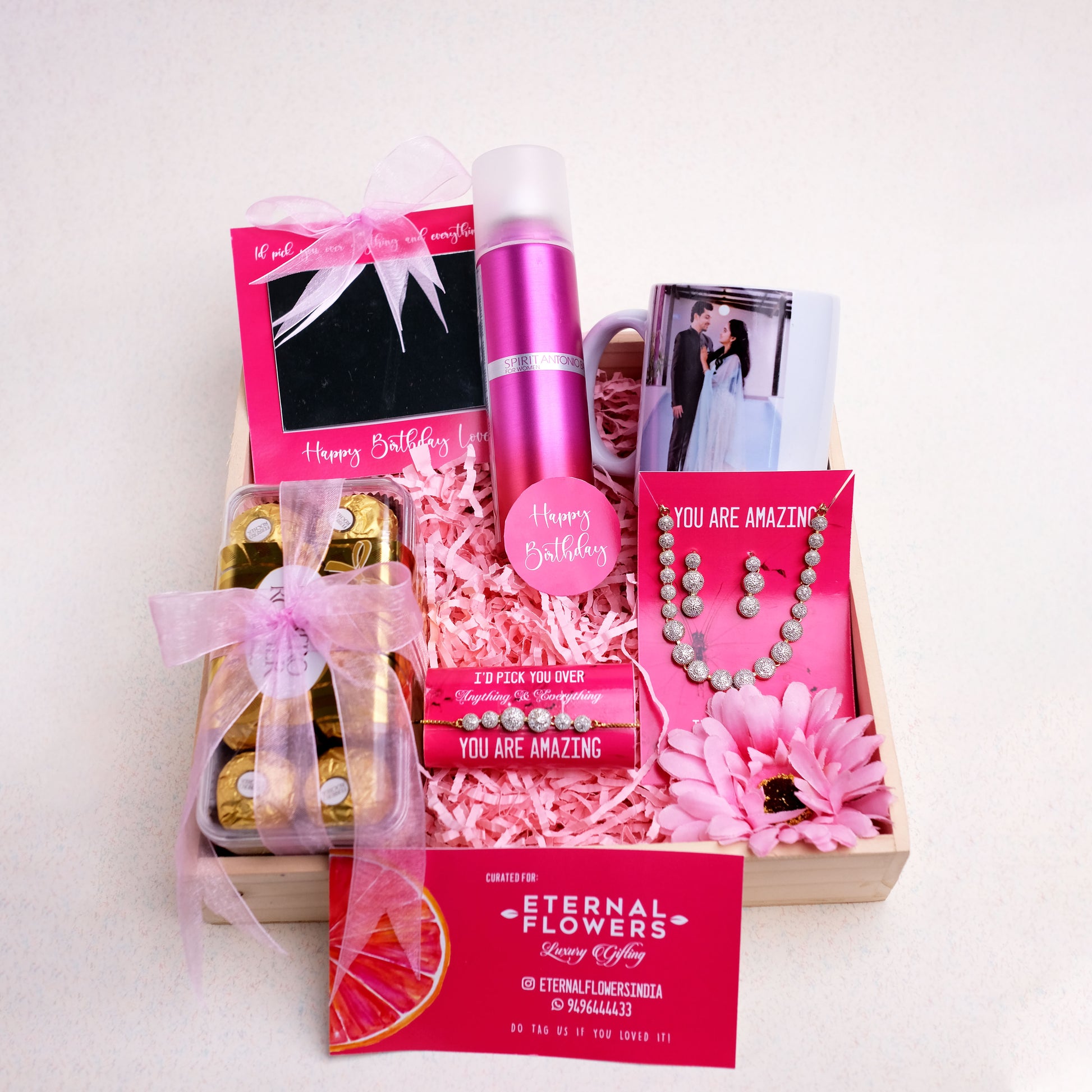 You Are Amazing Hamper | Ferrero Rocher, Antonio Banderas Deodorant, Premium Jewelry