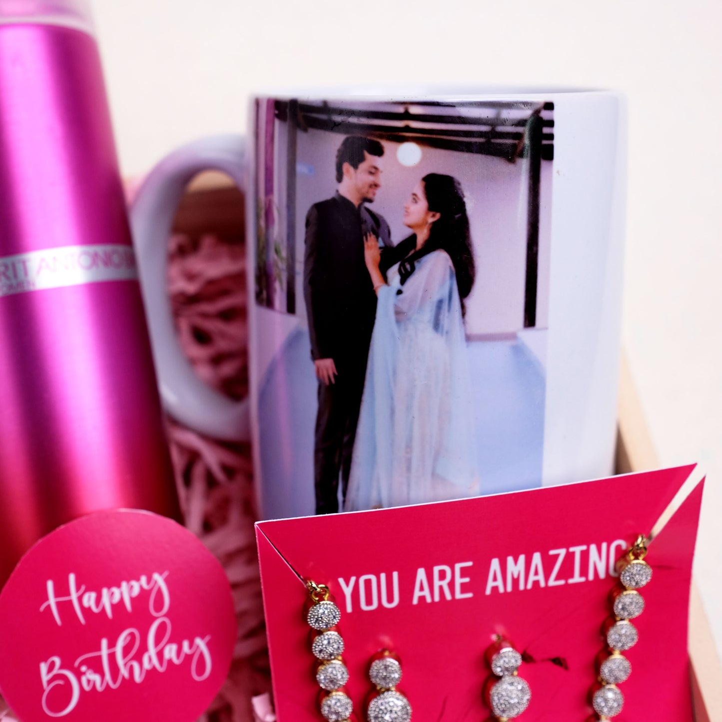 You are amazing birthday gift hamper | Personalised Ceramic Coffee Mug | Start Your Day with Love