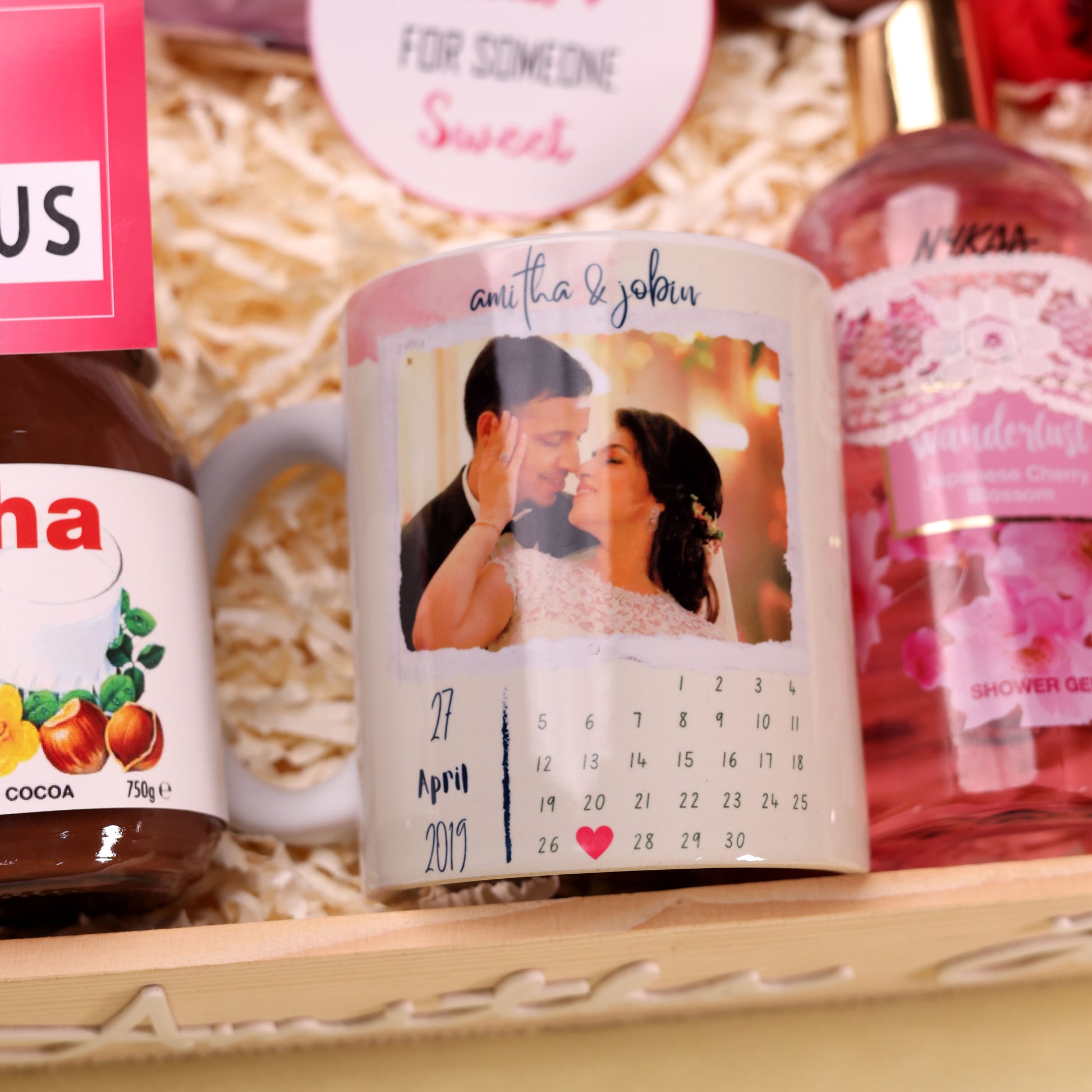 Hello Gorgeous Anniversary Hamper | Personalised Ceramic Coffee Mug | Sip Love Every Morning